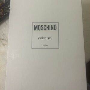 Moschino Silver Loafers with Black Sole